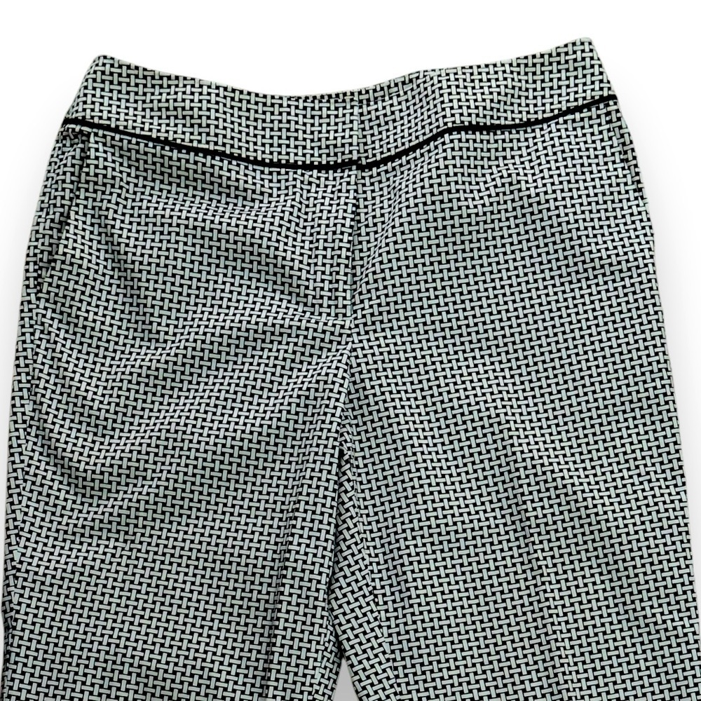 NEW Talbots Size 10P Stretch Basket Weave Black/White Crop Pants